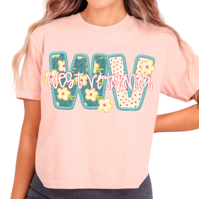 Retro Floral States DTF Print