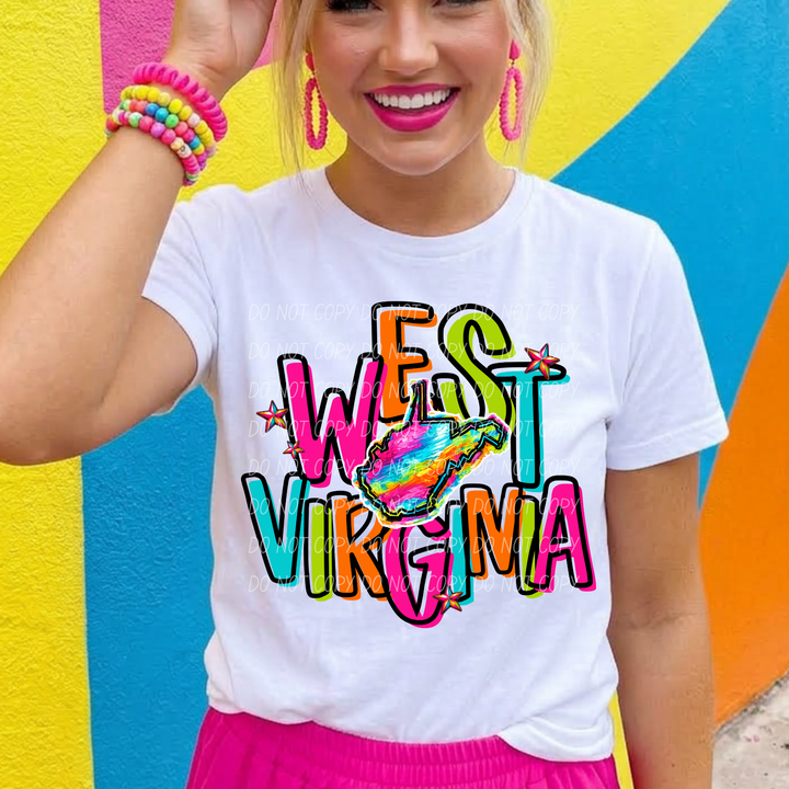 Neon States DTF Print