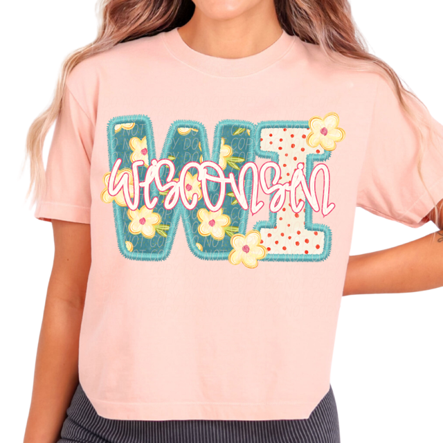 Retro Floral States DTF Print