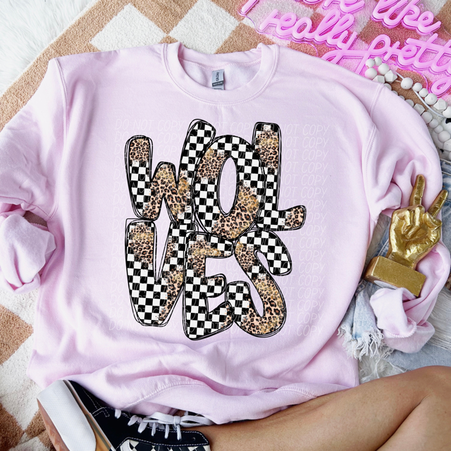 Leopard Checker School Spirit R-Z DTF Print