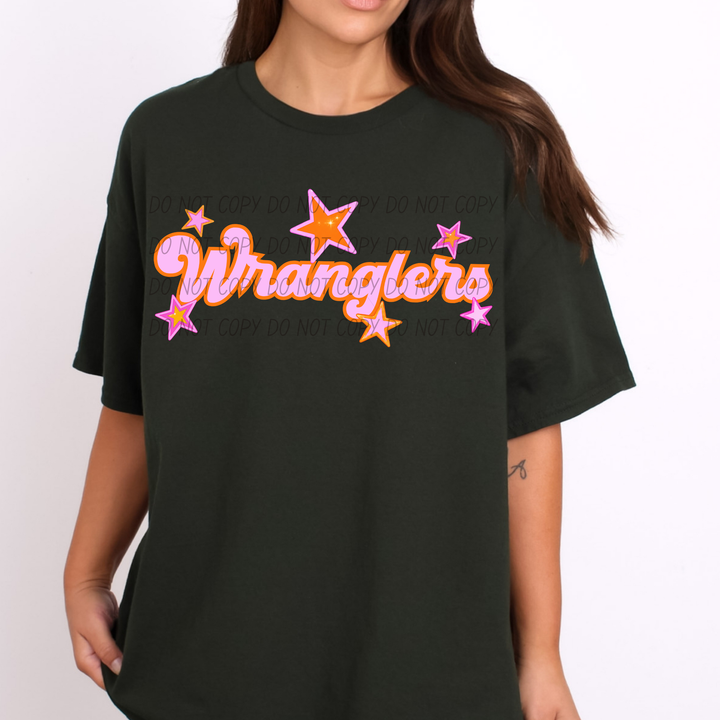 Pink and Orange Mascots DTF Print