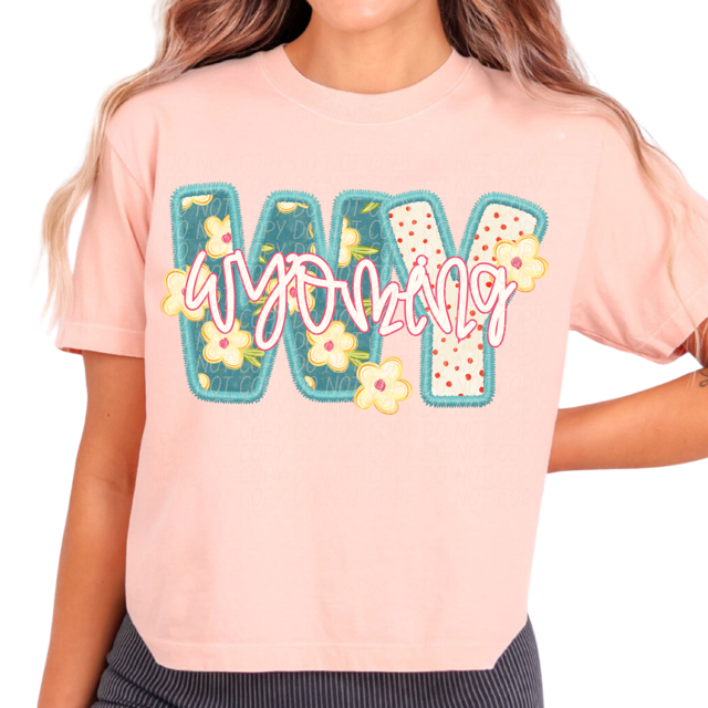 Retro Floral States DTF Print