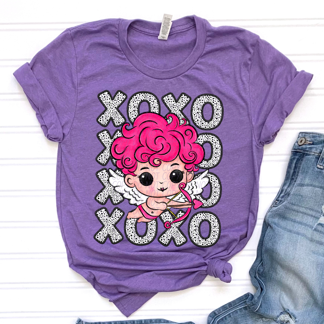 Cupid XOXO Stacked Dots DTF Print