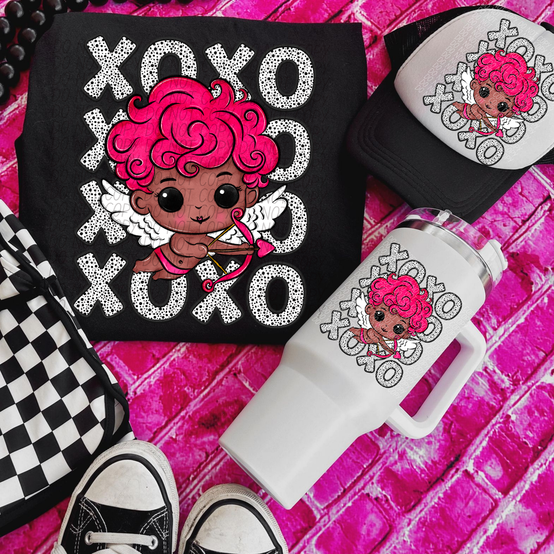 Cupid XOXO Stacked Dots DTF Print