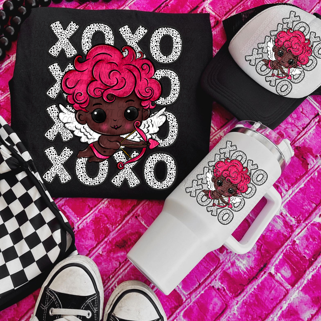 Cupid XOXO Stacked Dots DTF Print