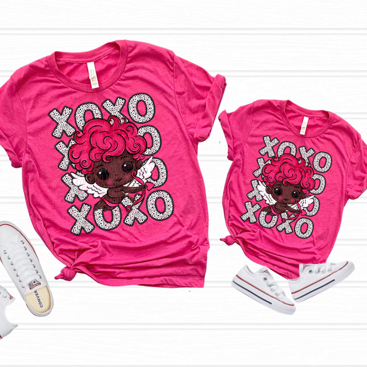 Cupid XOXO Stacked Dots DTF Print