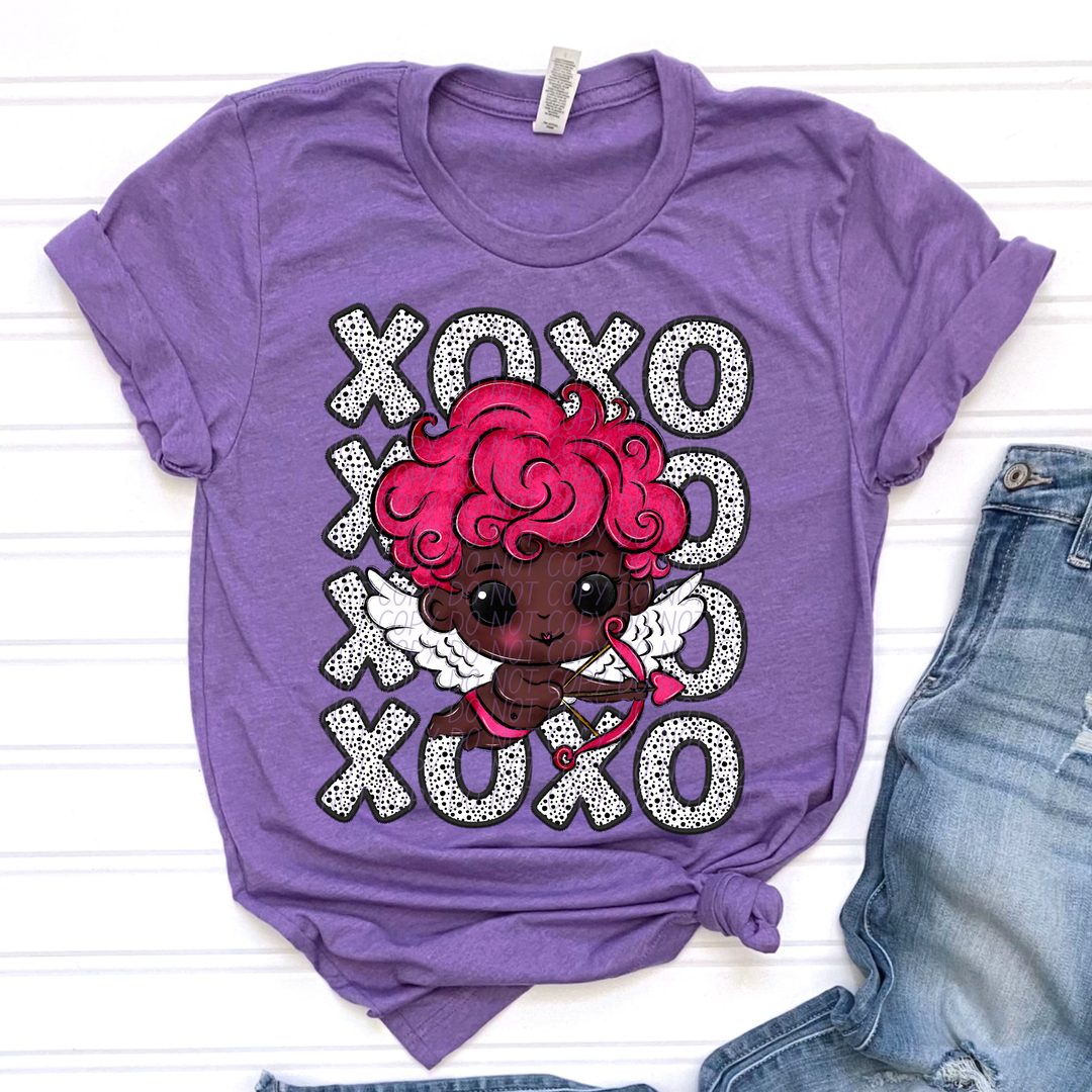 Cupid XOXO Stacked Dots DTF Print