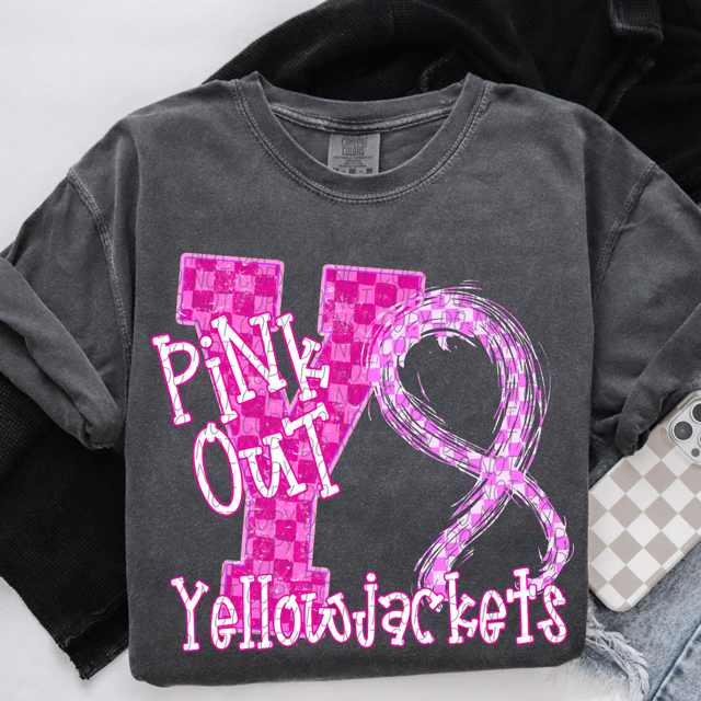 Pink Out Varsity DTF Print