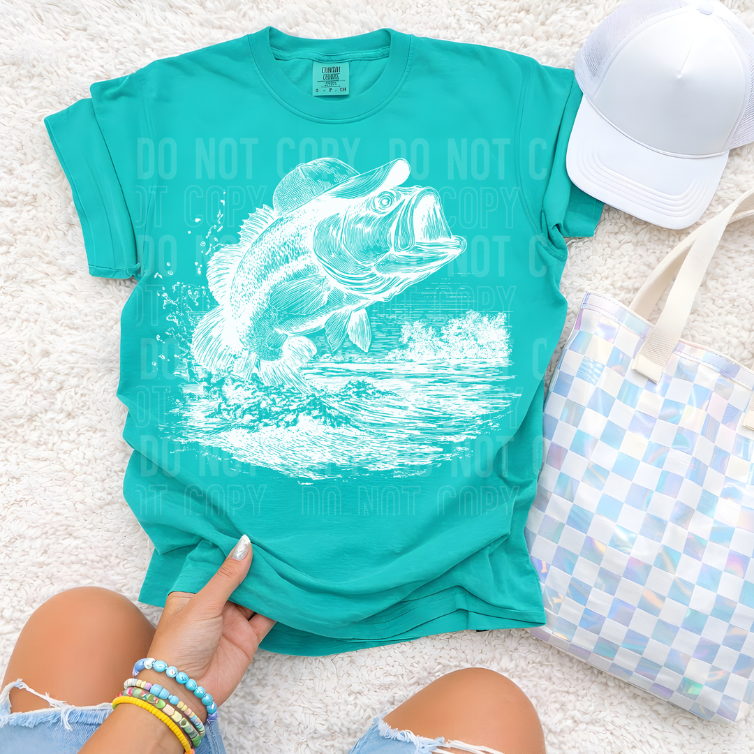 Fish Sketch Trucker Hat DTF Print