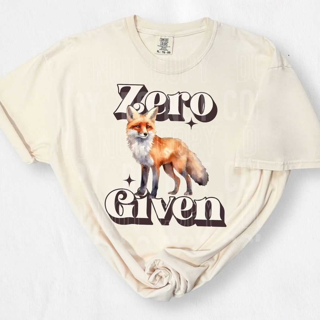 Zero Fox Given DTF Print