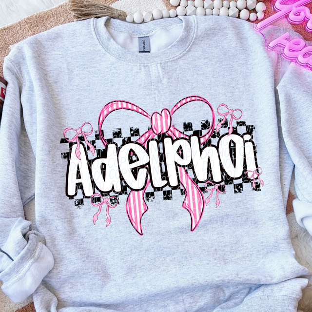 Pink Bow Mascots DTF Print