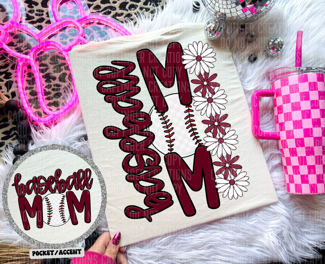 Baseball Mom FRONT DTF Print