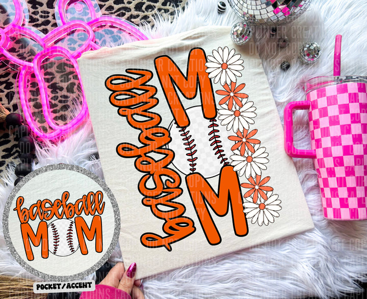 Baseball Mom FRONT DTF Print