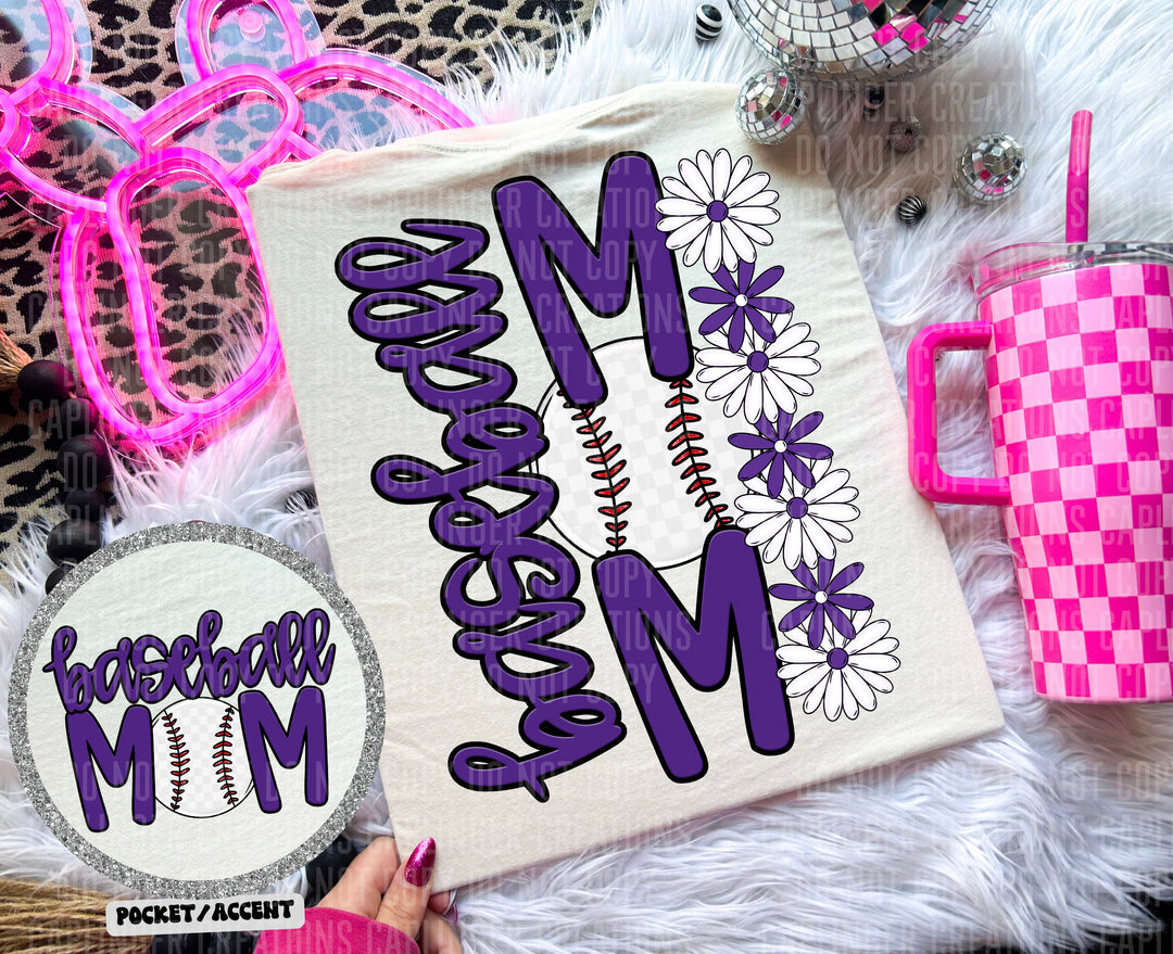 Baseball Mom POCKET DTF Print