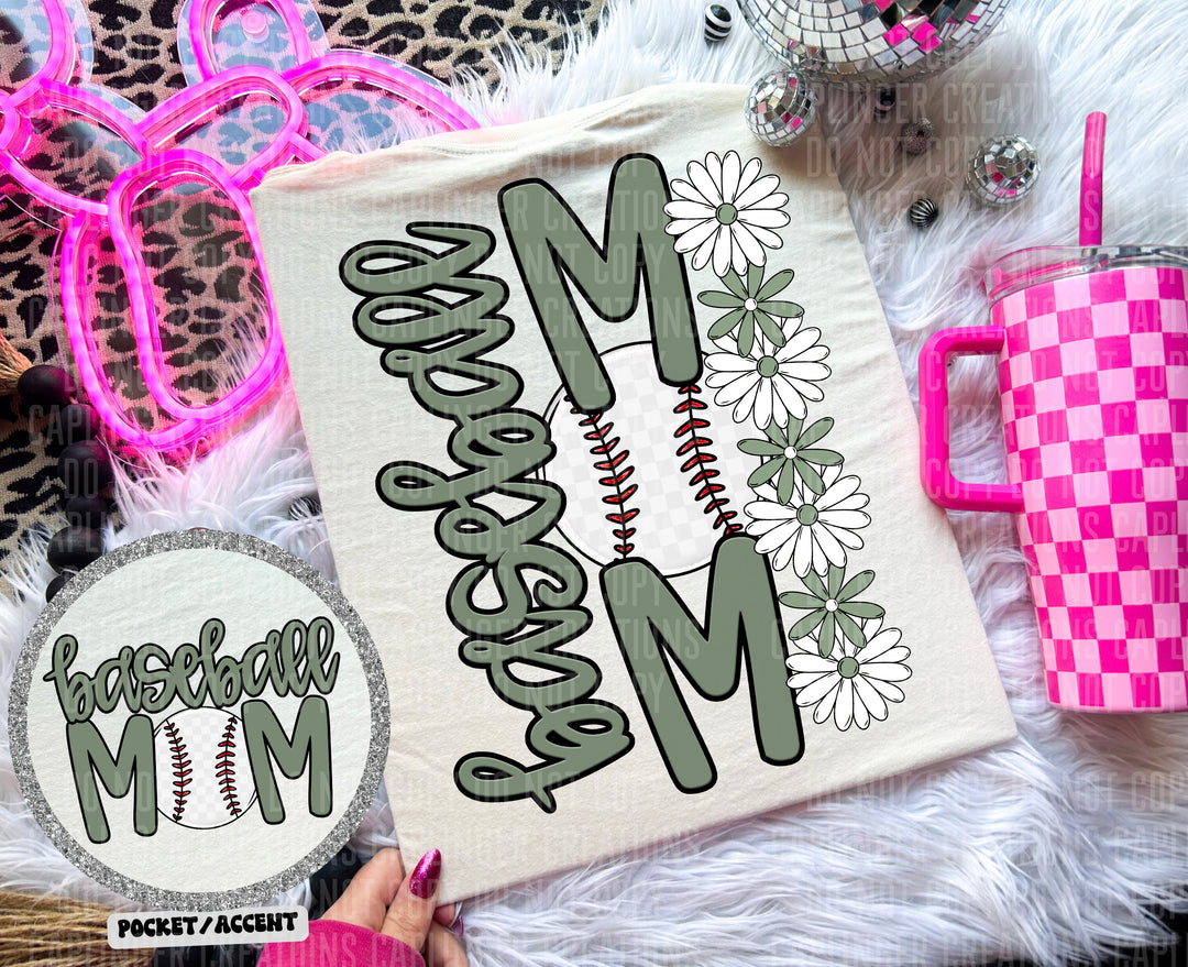 Baseball Mom POCKET DTF Print