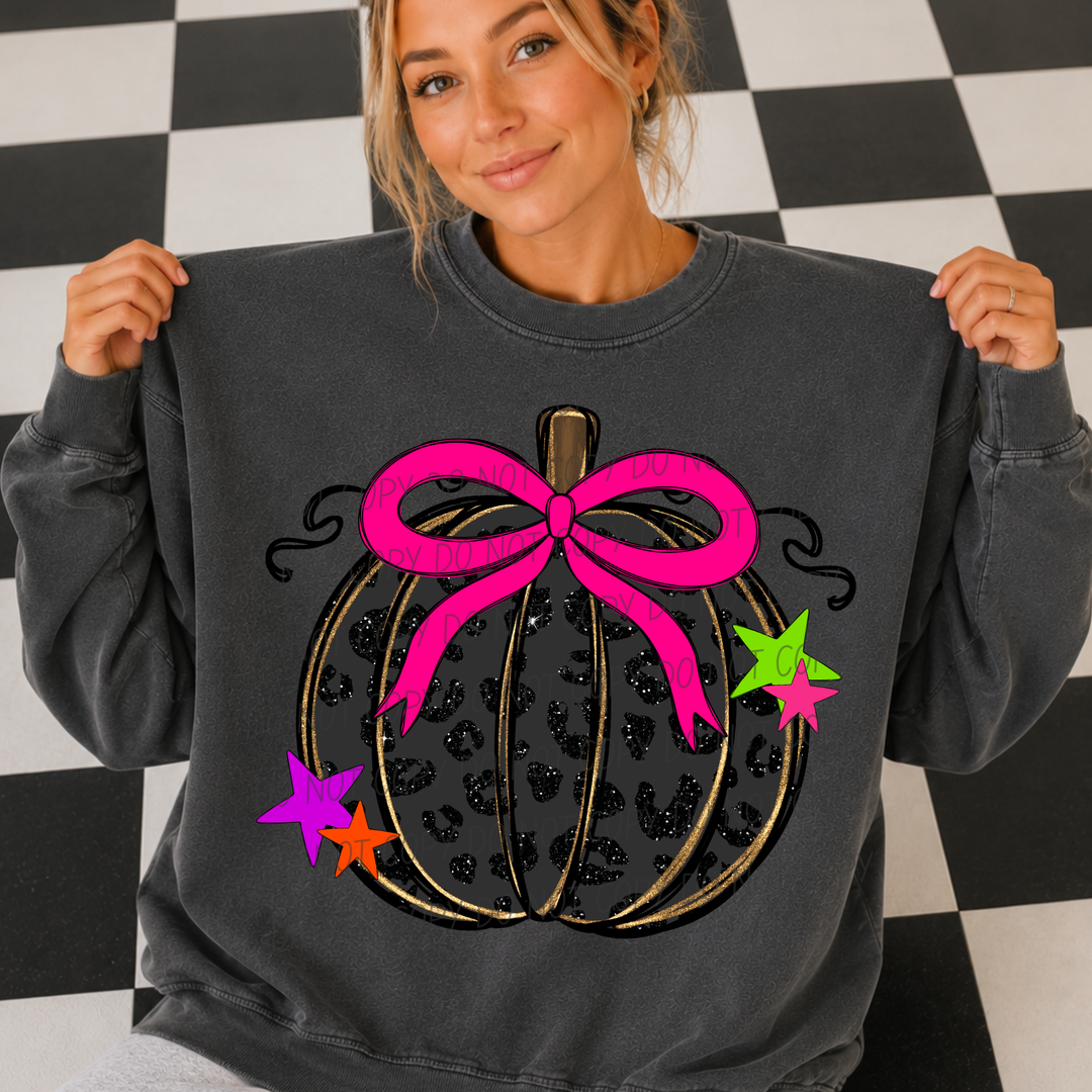 Black Pumpkin DTF Print