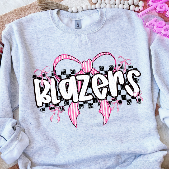 Pink Bow Mascots DTF Print