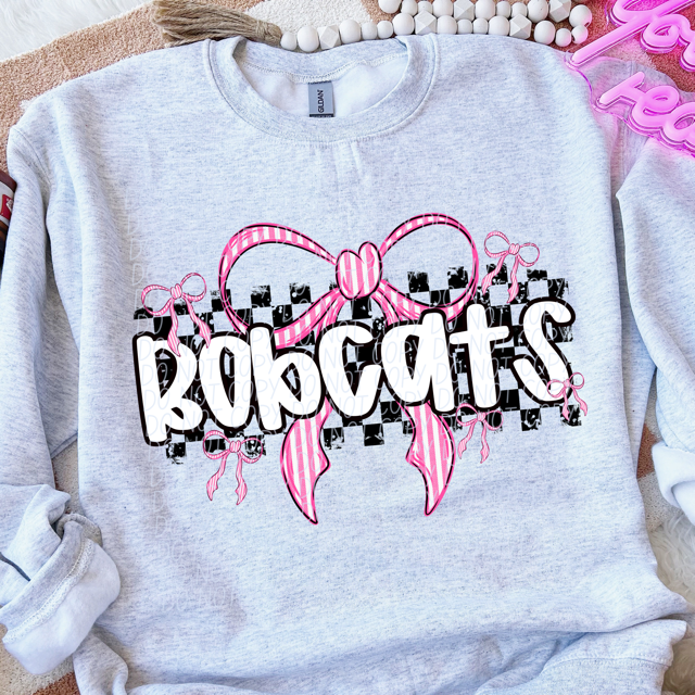 Pink Bow Mascots DTF Print