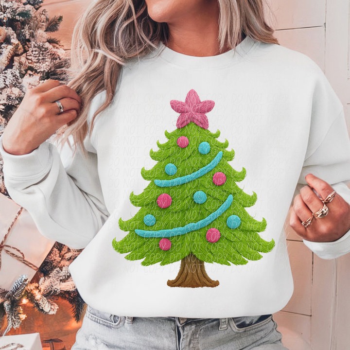 Bright Tree Faux Yarn DTF Print