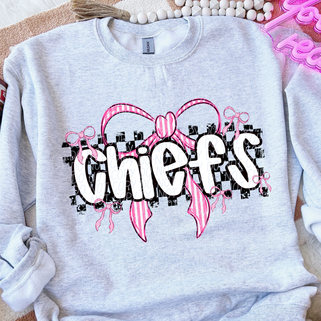 Pink Bow Mascots DTF Print