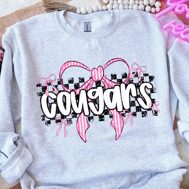 Pink Bow Mascots DTF Print