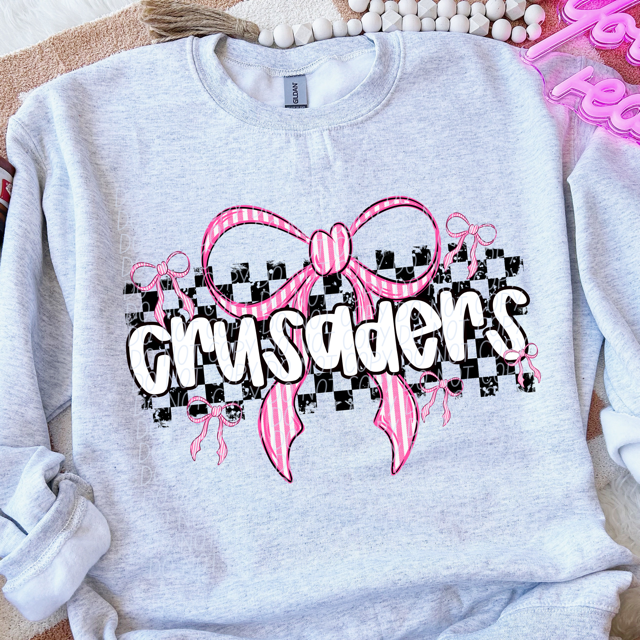 Pink Bow Mascots DTF Print