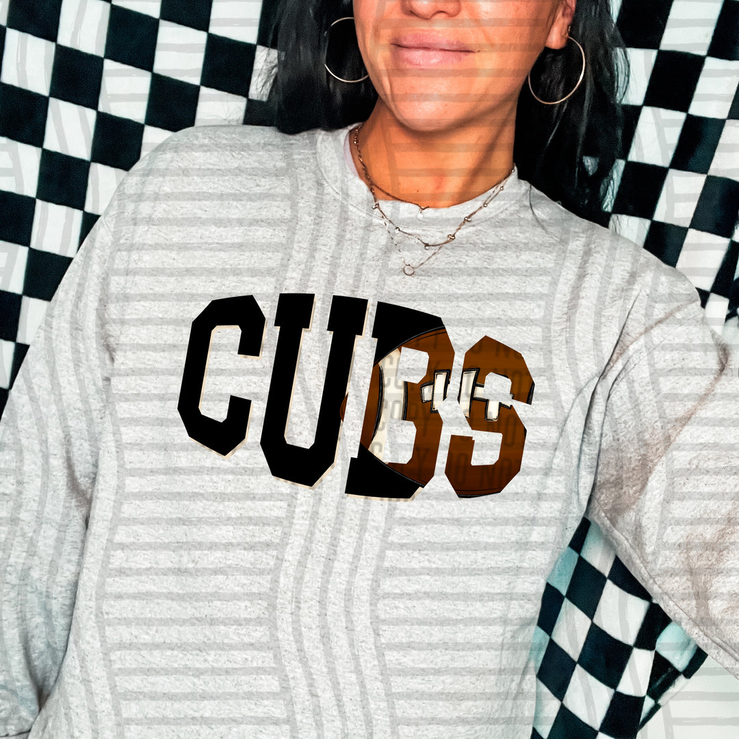 Varsity Clipped Football Mascots DTF Print