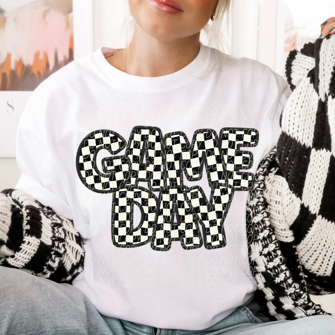 Game Day Checker Sports DTF Print