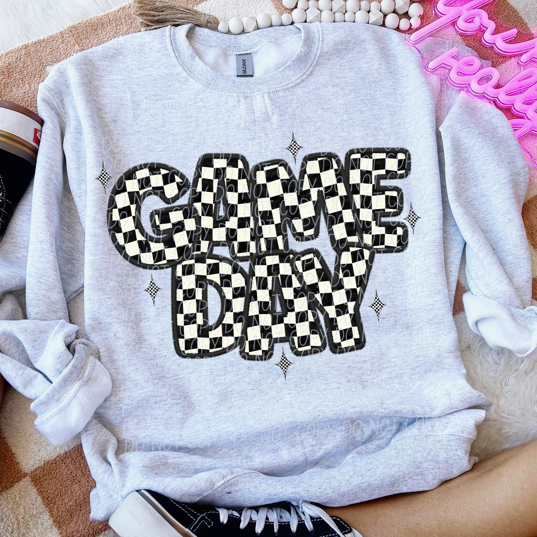 Game Day Checker Sports DTF Print