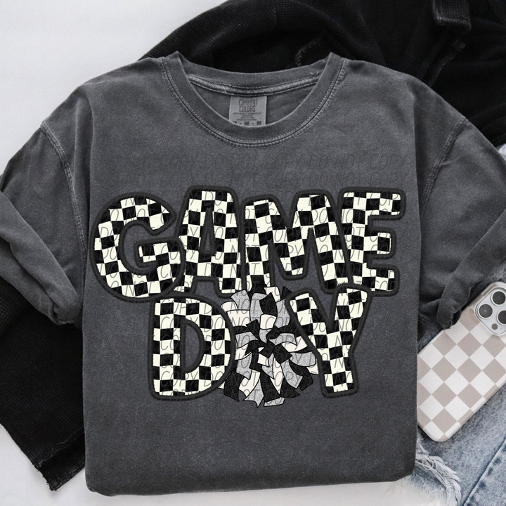 Game Day Checker Sports DTF Print