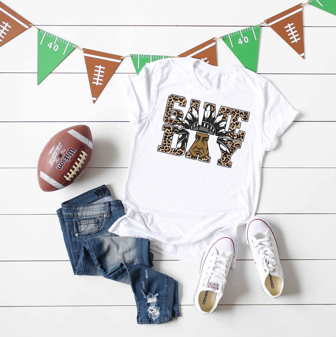 Game Day Leopard Indians DTF Print