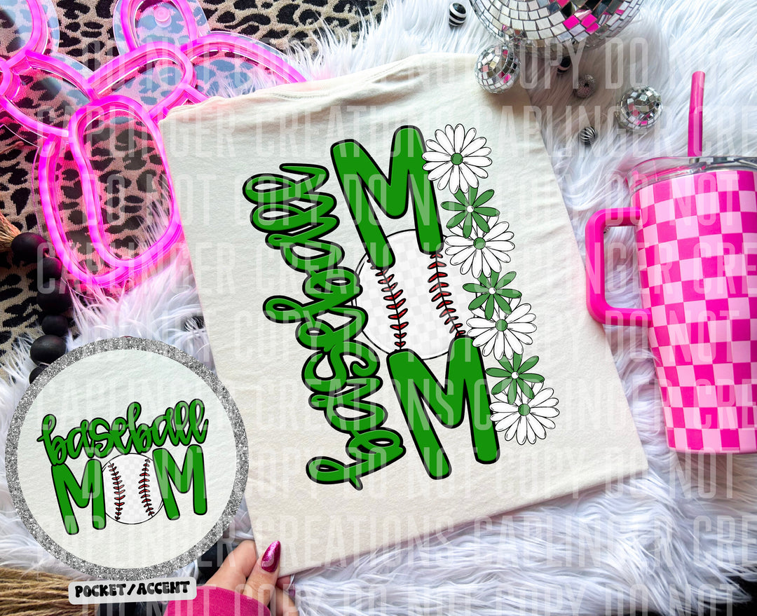 Baseball Mom POCKET DTF Print