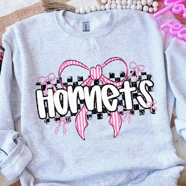 Pink Bow Mascots DTF Print