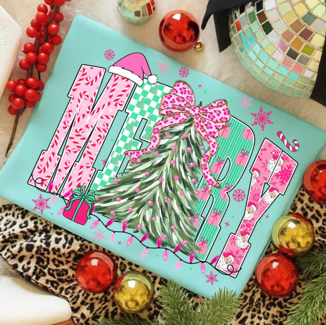 Merry Christmas Gildan Softstyle Mint Green Tuesday Deal Tee