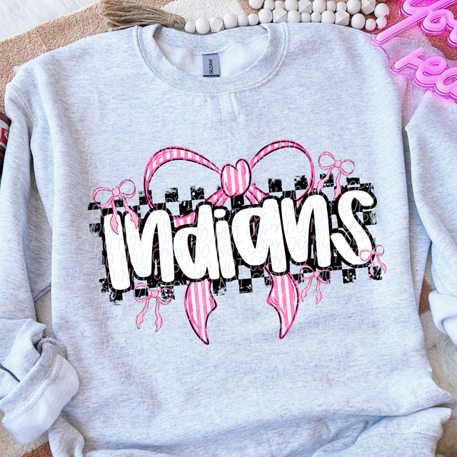 Pink Bow Mascots DTF Print