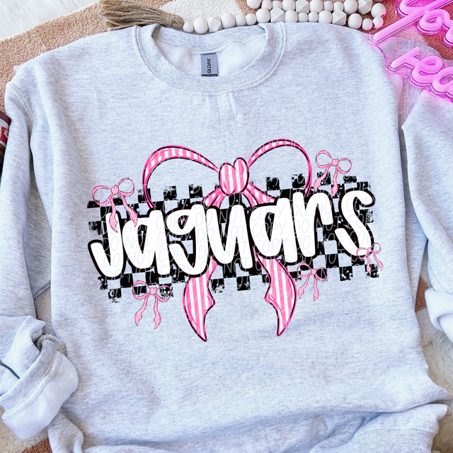 Pink Bow Mascots DTF Print