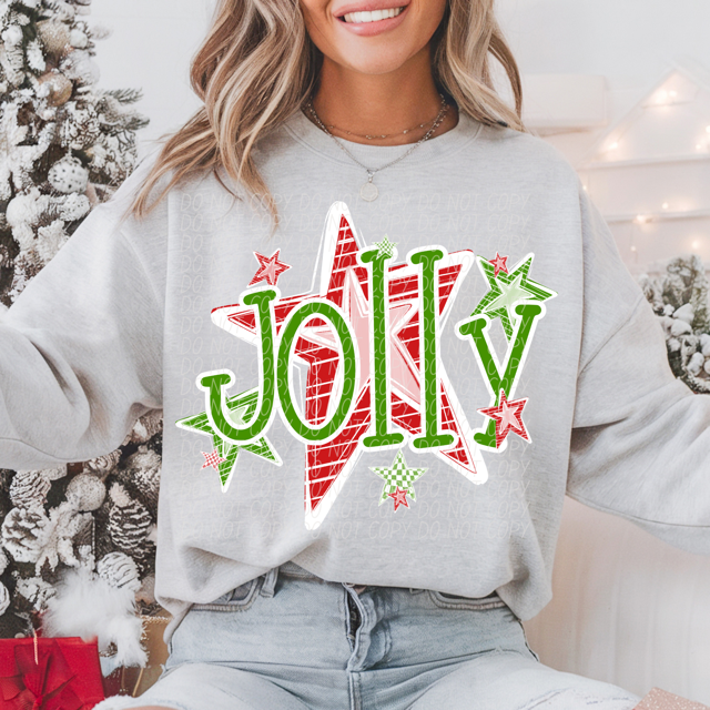 Jolly Stars DTF Print