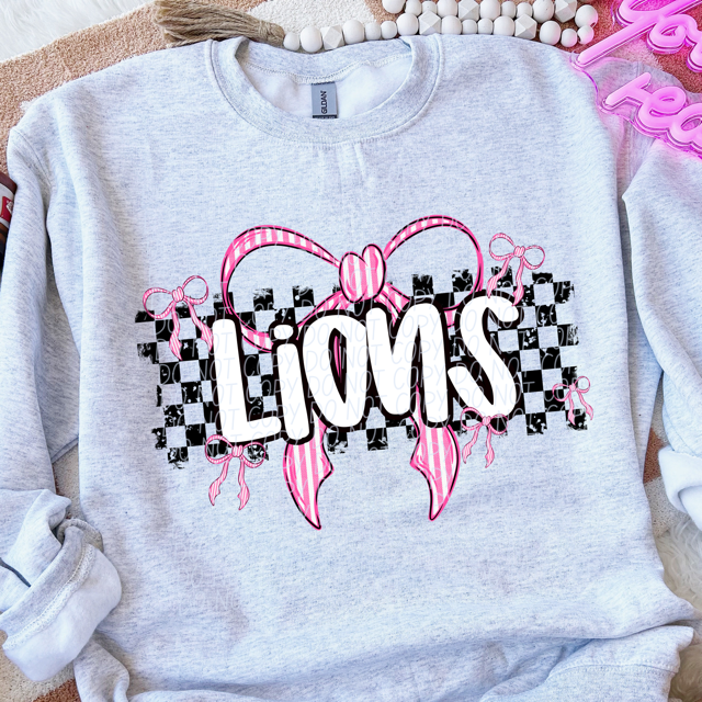 Pink Bow Mascots DTF Print