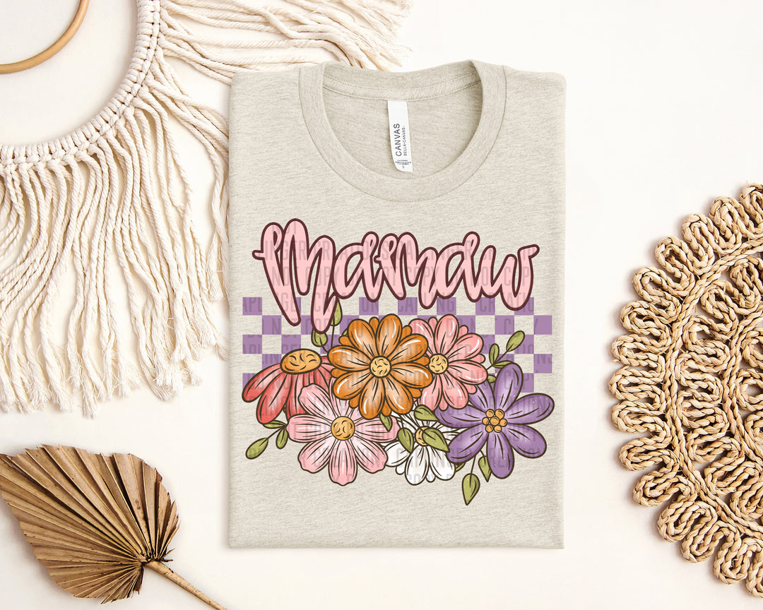Floral Mothers Names DTF Print