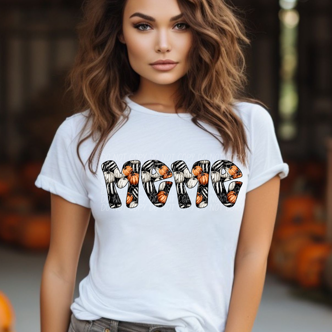 Pumpkin Stripe Names DTF Print