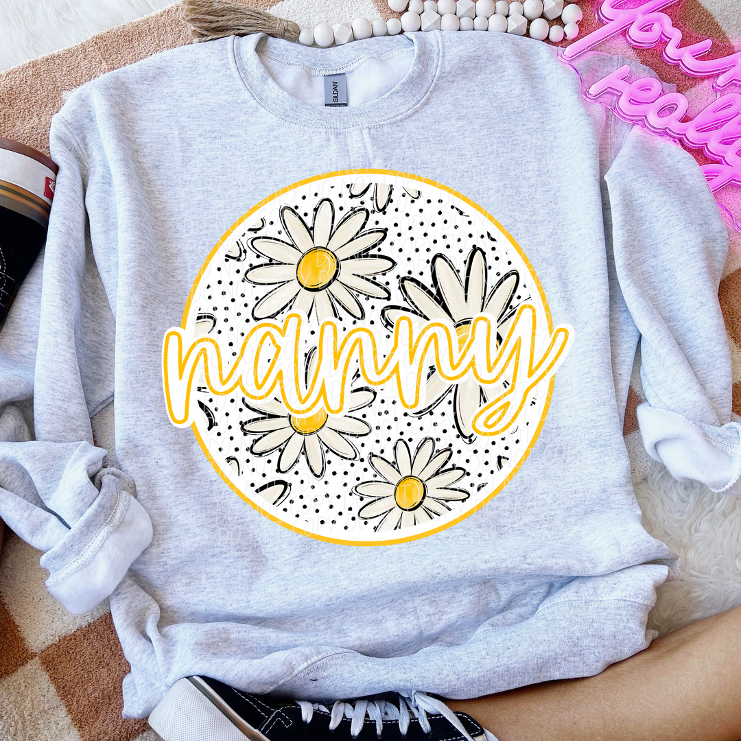 Mothers Day Daisy Names DTF Print