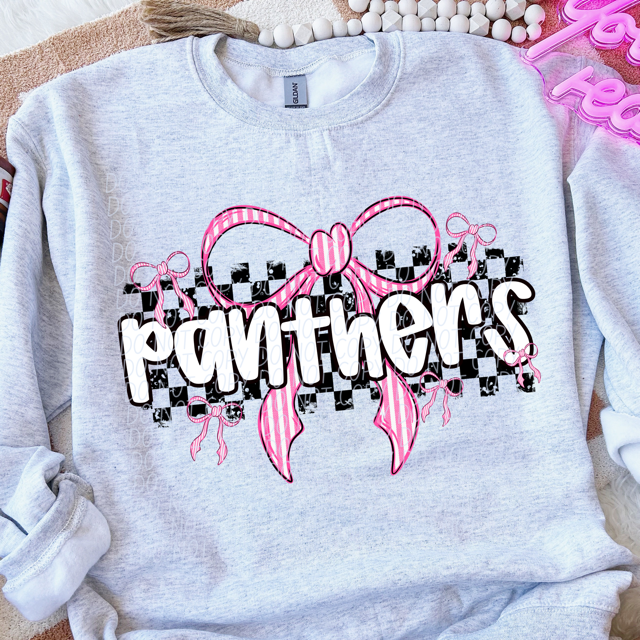 Pink Bow Mascots DTF Print