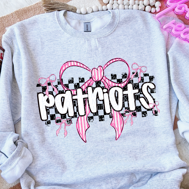 Pink Bow Mascots DTF Print