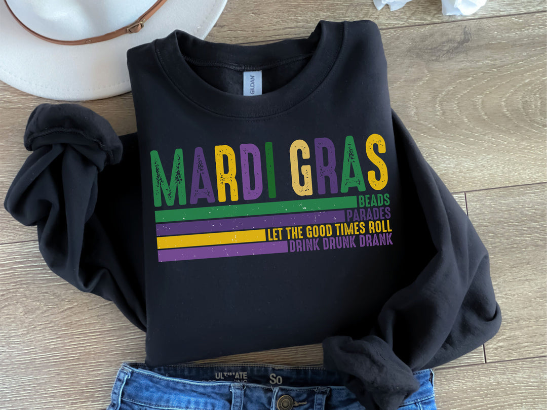 Mardi Gras Stacked DTF Print