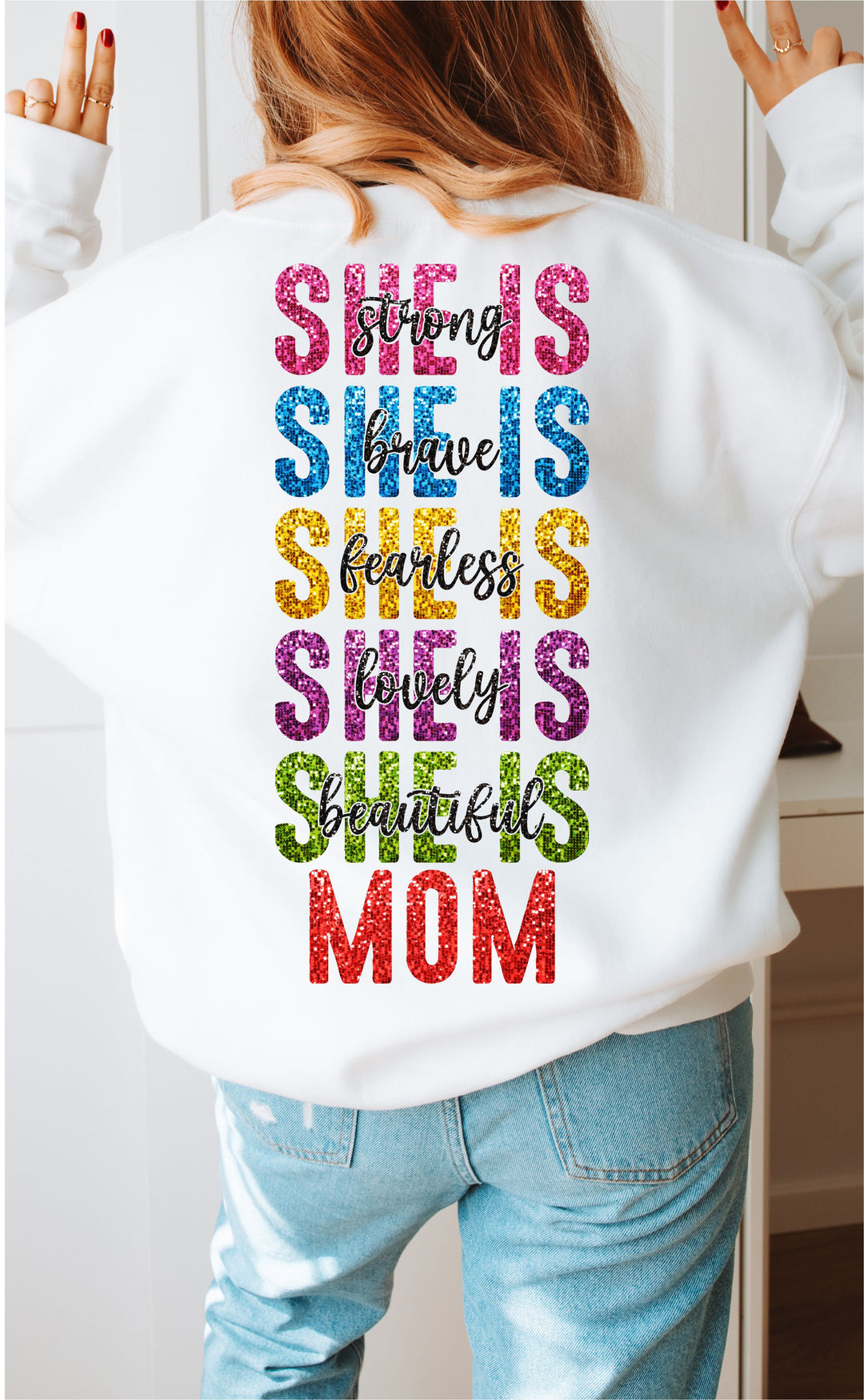 She is Mom Stacked DTF Print