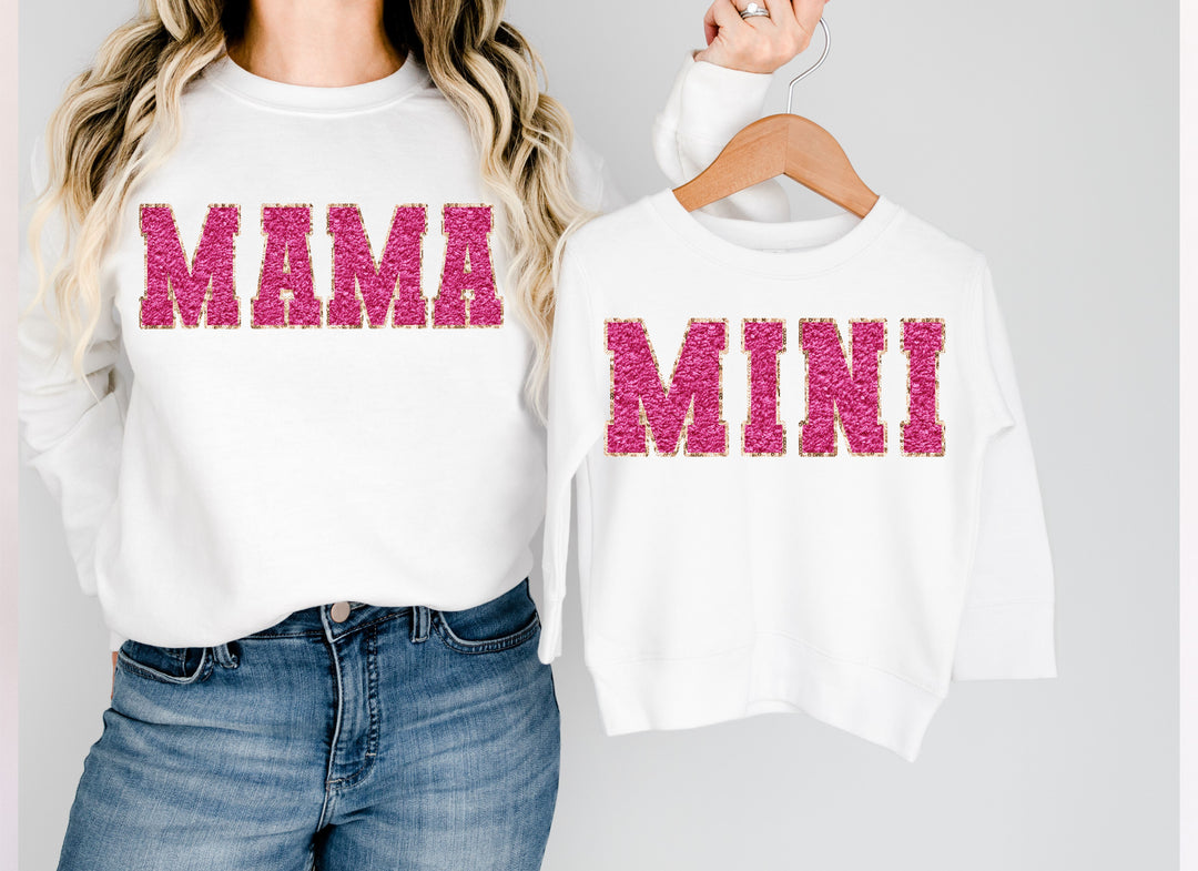 Mama Mini Chenille Faux Sequin DTF Print