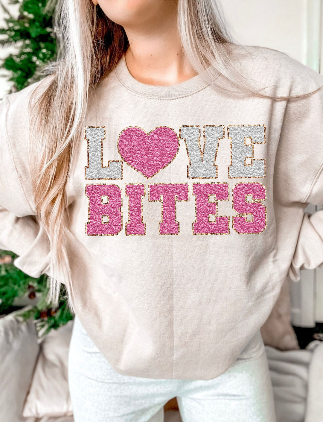 Love Bites Faux Embroidery DTF Print