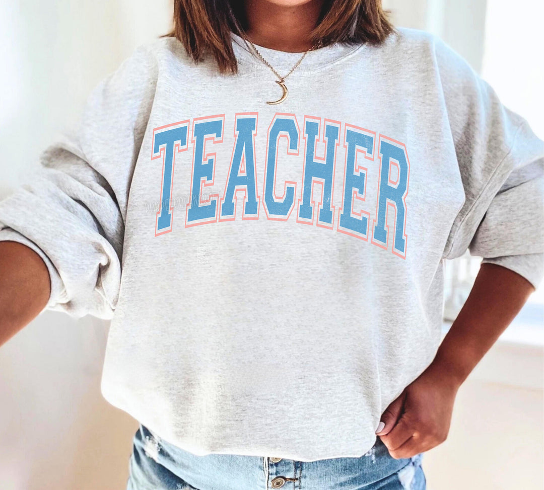 Teacher Varsity DTF Print