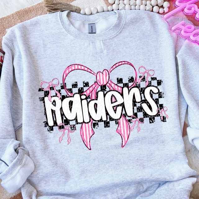 Pink Bow Mascots DTF Print