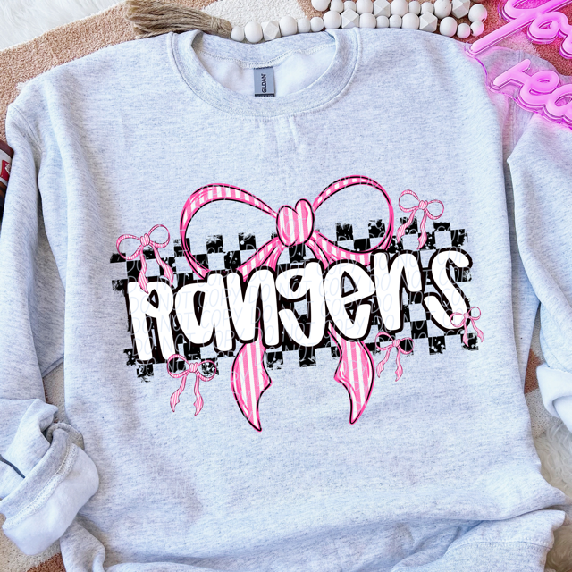 Pink Bow Mascots DTF Print